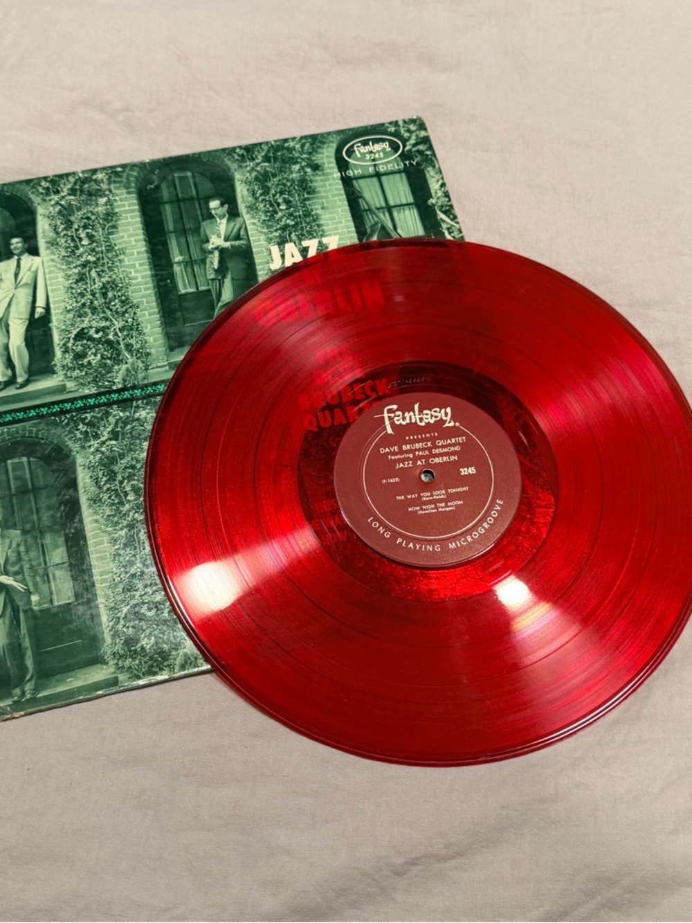 Jazz at Oberlin by The Dave Brubeck Quartet Fantasy 3245 Red Vinyl Record